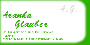 aranka glauber business card